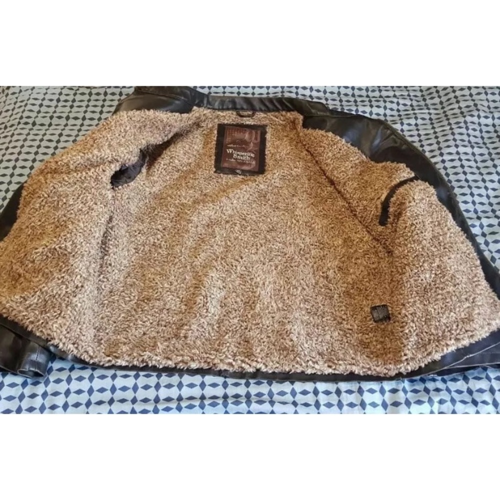 Whispering Smith Men’s Brown Biker Jacket 2XL mint condition like new - Picture 5 of 9